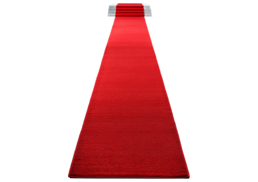Red carpet isolated on a transparent or white background - Powered by Adobe