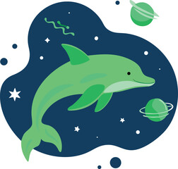 Fototapeta premium dolphin jumping out of water