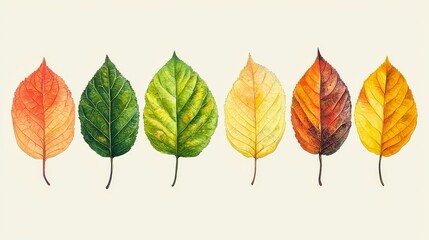 Naklejka premium Step-by-step guide on how chlorophyll fades