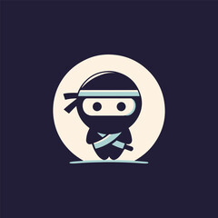 Cute ninja logo © Fajarhidayah11