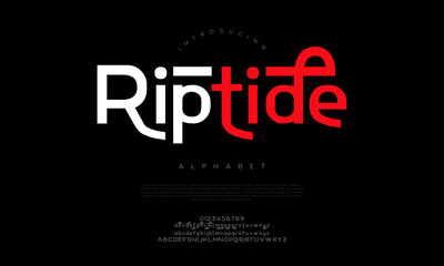 Dynamic typeface with contrasting color tone and modern tech flair