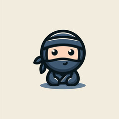 Cute ninja logo