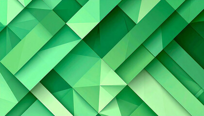 緑色の幾何学模様のイラスト。3D。立体的なブロックスタイル。Green geometric illustration. 3D. Three-dimensional block style.