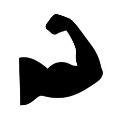 Flexed muscle arm clipart vector for strength and fitness branding