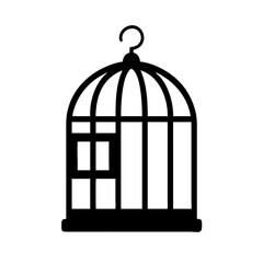 Bird cage clipart vector for pet bird care, aviary, or vintage home art