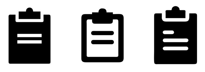 Clipboard clipart vector icons perfect for task lists, productivity and office themes