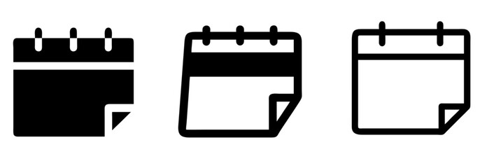 Calendar clipart's vector ideal for time management and planner visuals