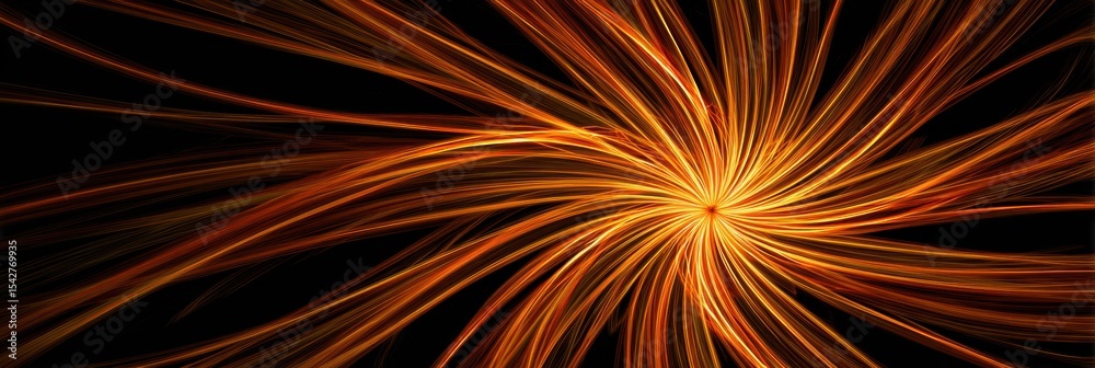 Poster Fiery Abstract Lines Bursting From the Center Creating a Vibrant Display of Energy and Movement