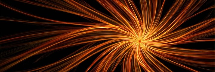 Fototapeta premium Fiery Abstract Lines Bursting From the Center Creating a Vibrant Display of Energy and Movement