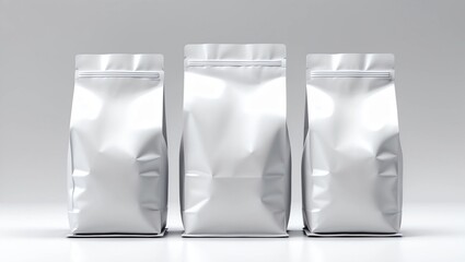 Realistic food bags isolated on white background. Isometric view. Vector illustration. Can be use for template your design, presentation, promo,