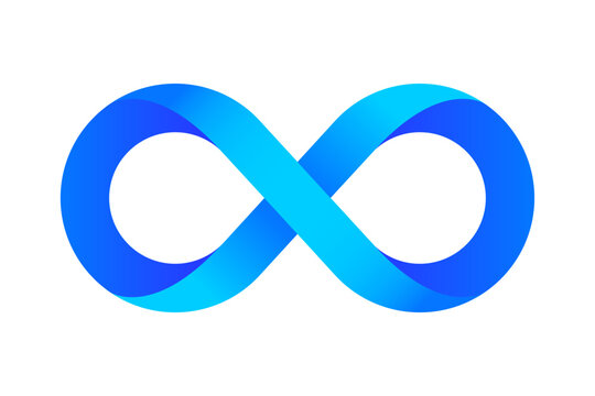 Modern Blue Infinity Digital Connect Logo Symbol