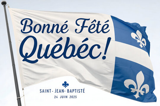 Quebec national holiday flag happy saint jean baptiste day
