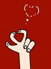 heart in hand illustration