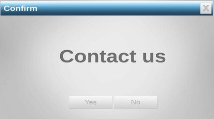 Obraz premium Image of contact us text on grey background