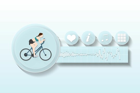 Fototapeta Fitness and health app menu