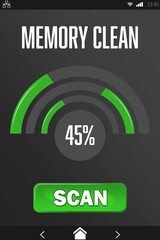 Mobile display with memory cleaner