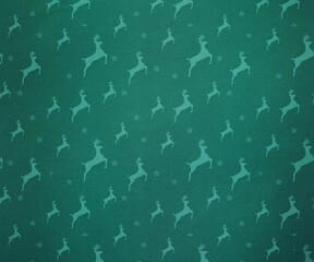 Digitally generated Teal reindeer pattern
