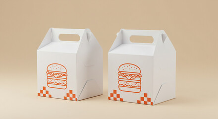 Burger Box Mockup Restaurant Packaging Design