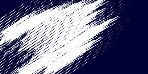 Dots halftone white \u0026 blue color pattern gradient grunge texture background. Dots pop art comics sport style modern