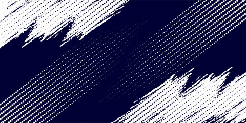 Dots halftone white \u0026 blue color pattern gradient grunge texture background. Dots pop art comics sport style modern