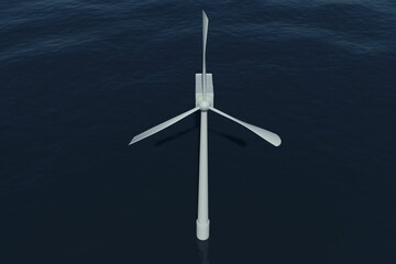 Composite image of wind turbine