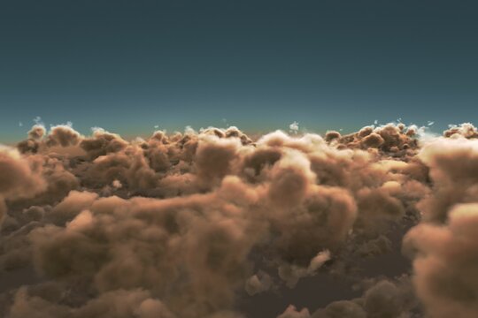 Fototapeta Scenic view of cloudscape during sunset