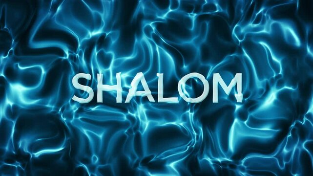 Underwater SHALOM Sign Background Loop
