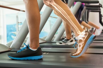 Jogger experiencing ankle pain