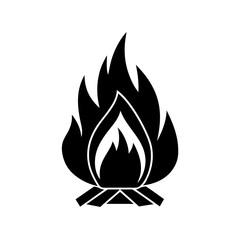 Bonfire Icon Vector with Flat and Clean Isolated Look