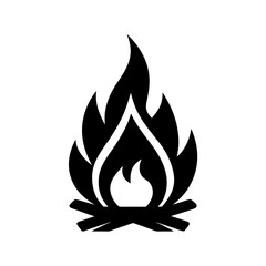 Bonfire Icon Vector in Clean Flat Isolated Style