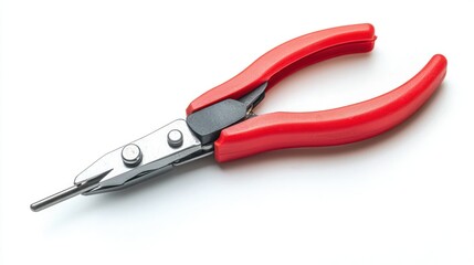 Obraz premium Handheld electrical pin crimper on a white background