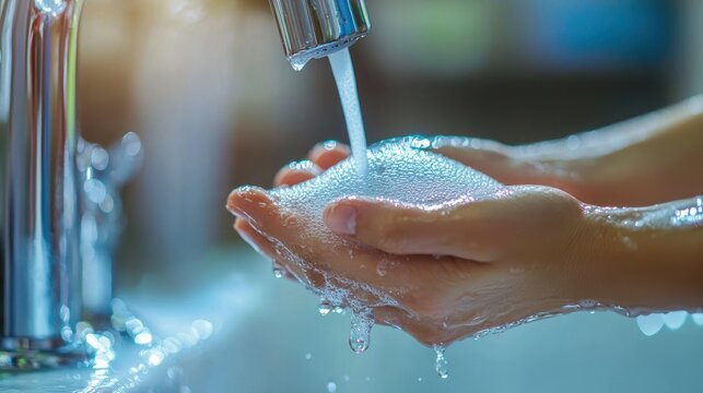 Hand washing steps for illness prevention