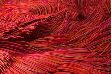 Full frame of red fiber optic