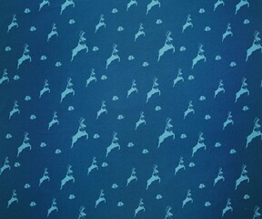 Digitally generated Blue reindeer pattern
