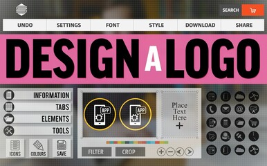 Digitally composite image of creative web page layout