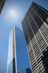Low angle view of skyscrapers