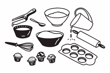 set of kitchen tools