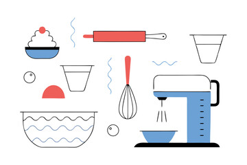 set of kitchen tools