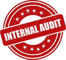 Internal audit red stamp, Stamp round style