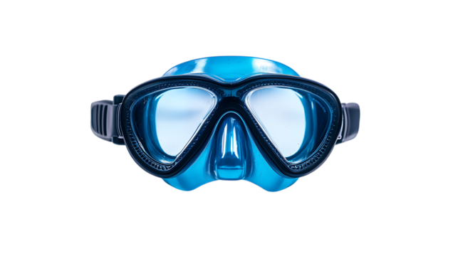 diving mask and snorkel isolated ob white background 
