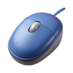 High-Quality Blue Computer Mouse PNG Image with Transparent Background Perfect for Design Projects and Presentations