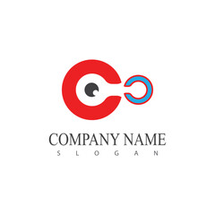 Obraz premium Stylized Eye logo vector symbol illustration element design
