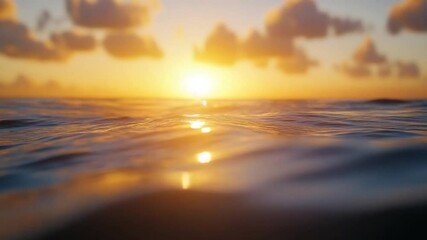 Golden sunrise reflecting on water - Powered by Adobe