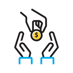 Vector multi color icon for Solicitation