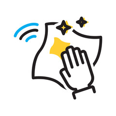 Vector multi color icon for Wipe