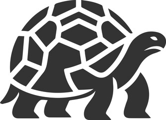 Obraz premium Drawing silhouette of a tortoise animal vector black