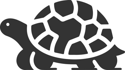 Drawing silhouette of a tortoise animal vector black