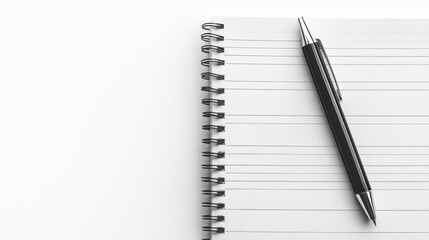Spiral notebook with pen