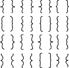 collection of Brackets vector icon. vintage Brackets ,Quote symbol elements isolated decoration on white background