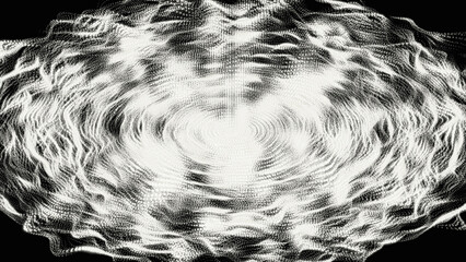 Black and white wave pattern for design and background. Glitter abstract illustration with wry lines. Brand-new design for your ads, poster, banner.
